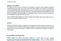 Top Conflict Minerals Policy Statement Template