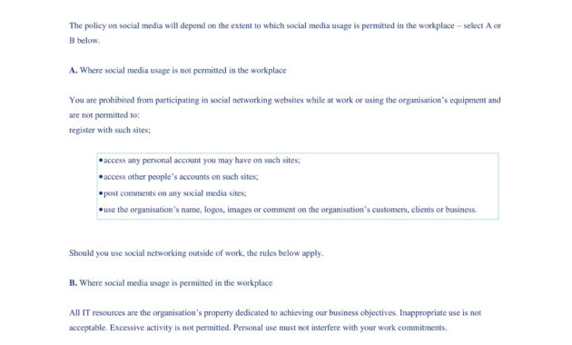 Top Employee Social Media Policy Template