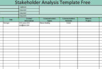 Top Project Management Stakeholder Register Template