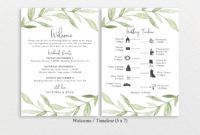 Top Wedding Welcome Itinerary Template